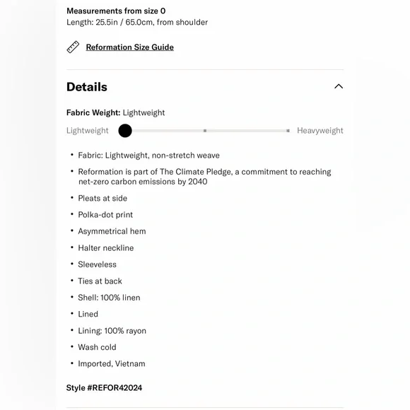 Reformation Reese Linen Top NWT - Picture 4 of 5